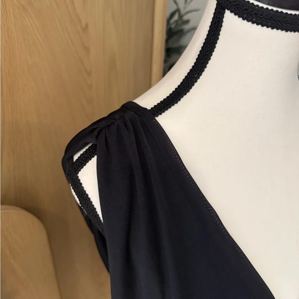 Free People Black Sleeveless Drape Bodysuit - L - Picture 3 of 8